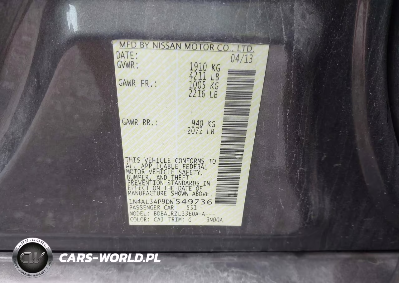 2013 Nissan Altima 2.5 S VIN:1N4AL3AP9DN549736 - 9
