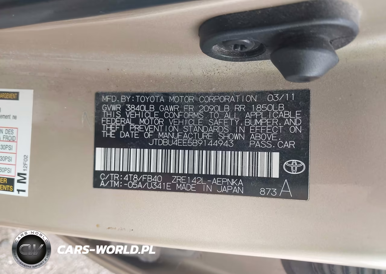 2011 Toyota Corolla Le VIN:JTDBU4EE5B9144943 - 9