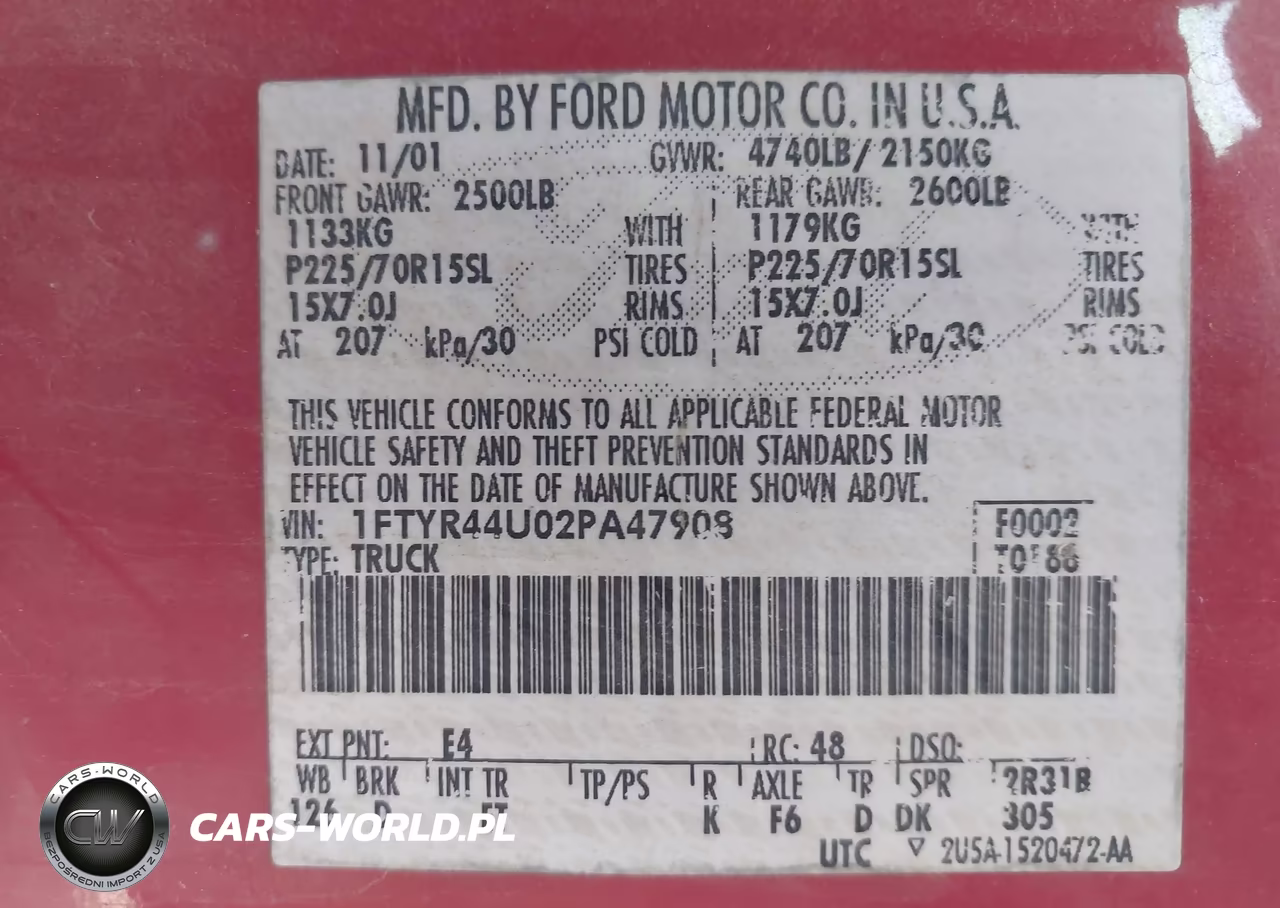 2002 Ford Ranger Edge-Tremor-Xlt VIN:1FTYR44U02PA47908 - 9