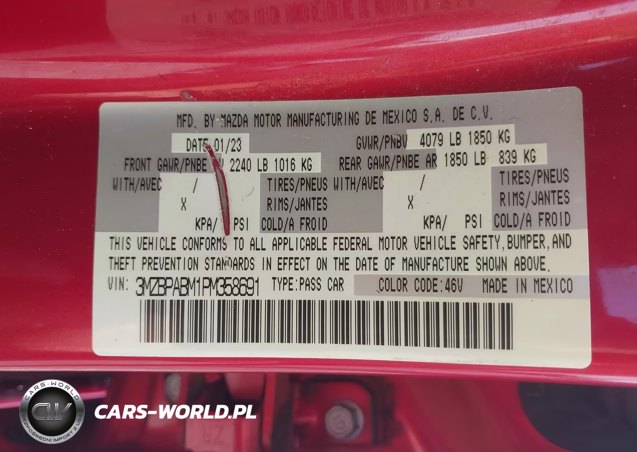 2023 Mazda Mazda3 2.5 S Select VIN:3MZBPABM1PM358691 - 9