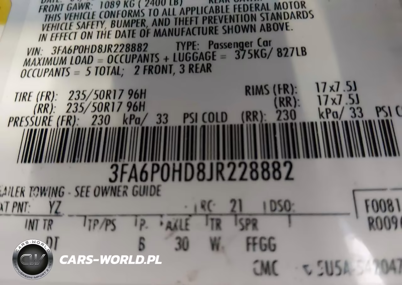 2018 Ford Fusion Se VIN:3FA6P0HD8JR228882 - 9