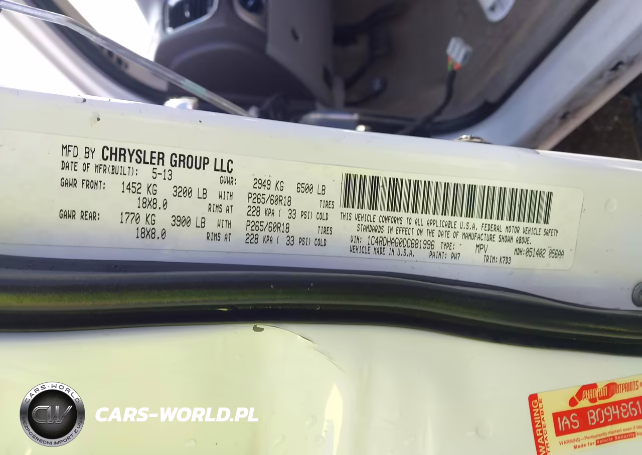2013 Dodge Durango Sxt VIN:1C4RDHAG0DC681996 - 9