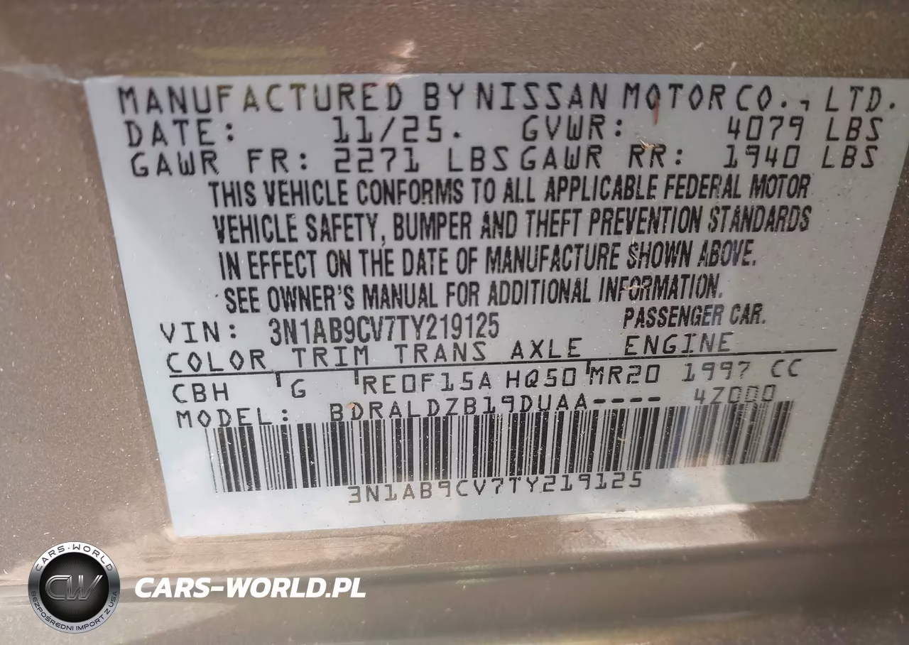 2026 Nissan Sentra Sv VIN:3N1AB9CV7TY219125 - 9