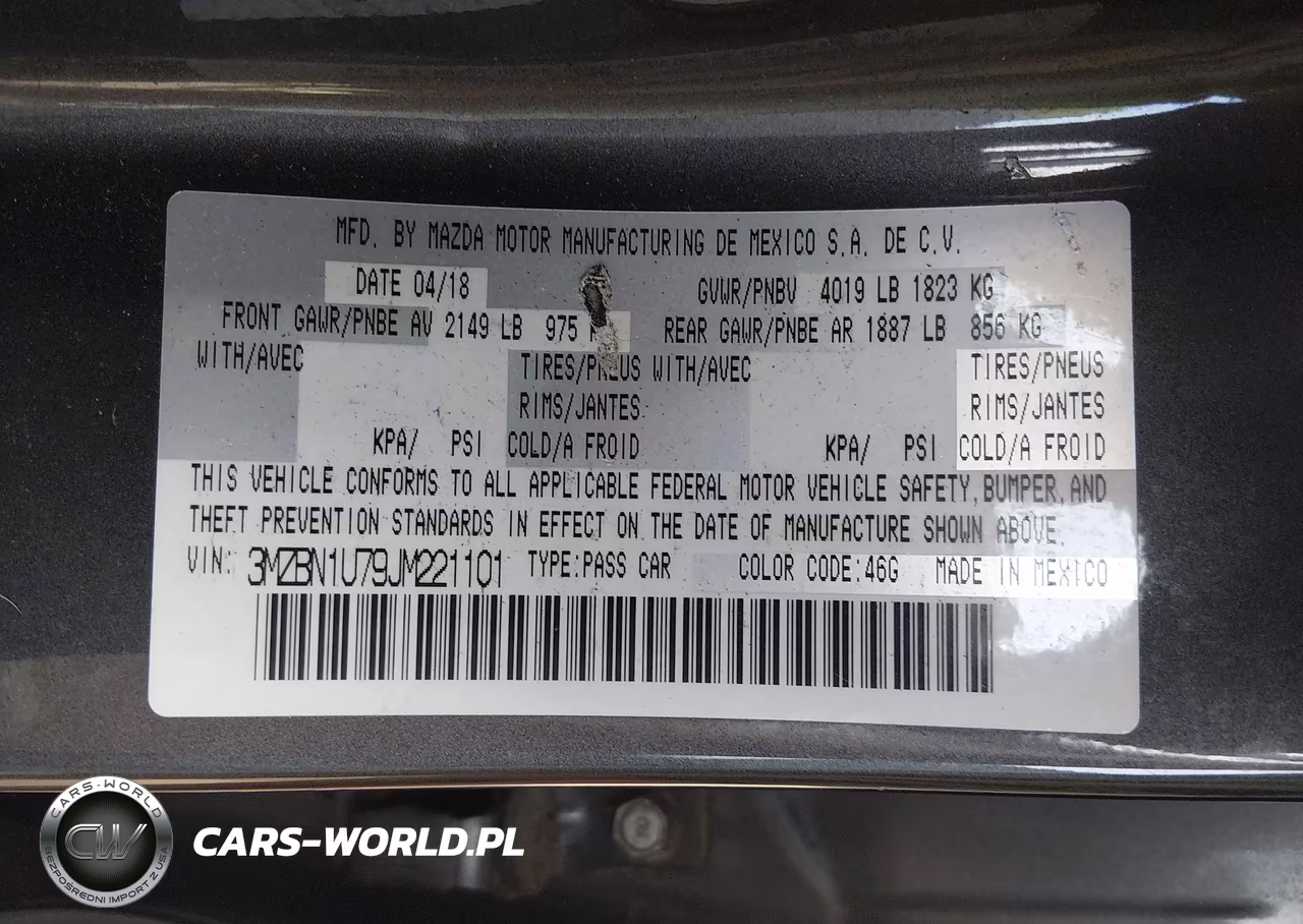 2018 Mazda Mazda3 Sport VIN:3MZBN1U79JM221101 - 9