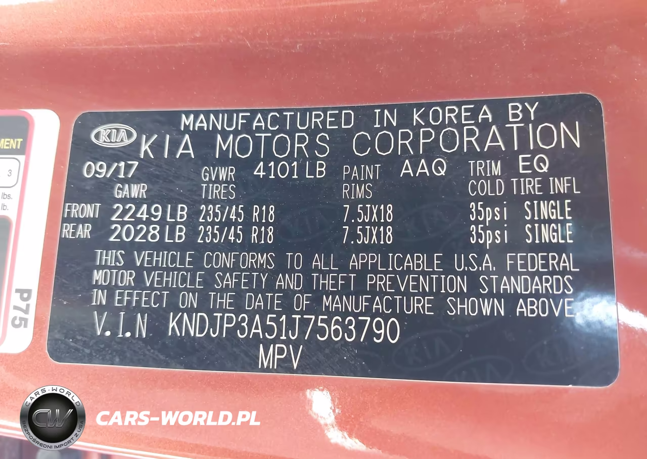2018 Kia Soul + VIN:KNDJP3A51J7563790 - 9