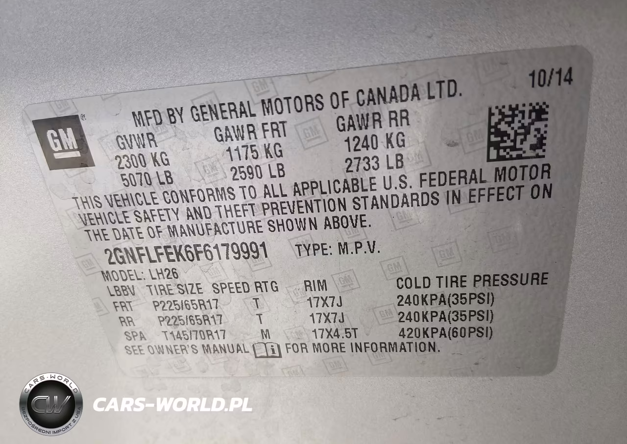 2015 Chevrolet Equinox Lt VIN:2GNFLFEK6F6179991 - 9
