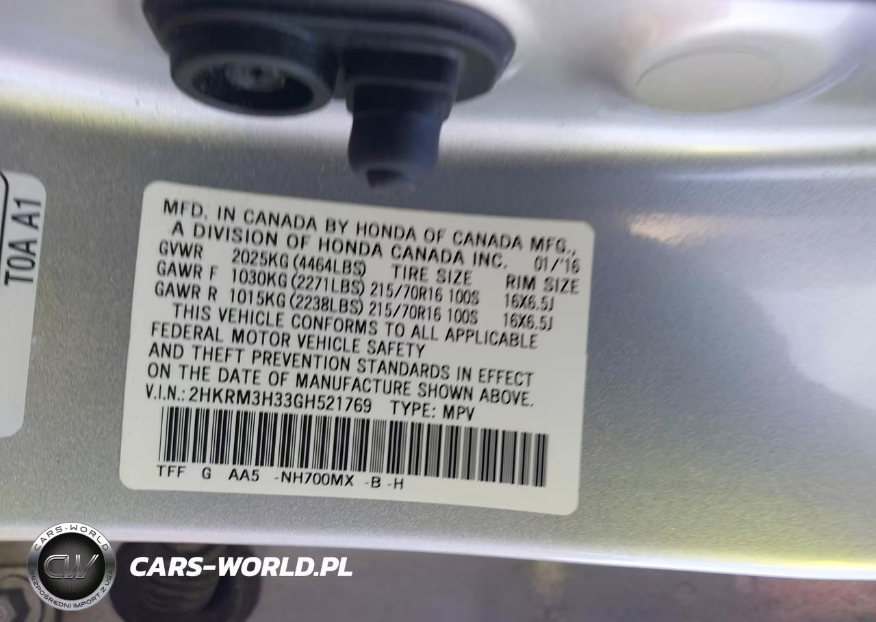 2016 Honda Cr-V Lx VIN:2HKRM3H33GH521769 - 9