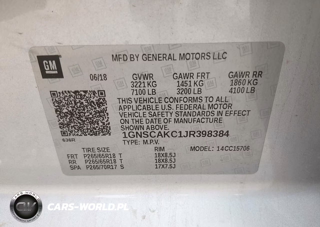2018 Chevrolet Tahoe Ls VIN:1GNSCAKC1JR398384 - 9