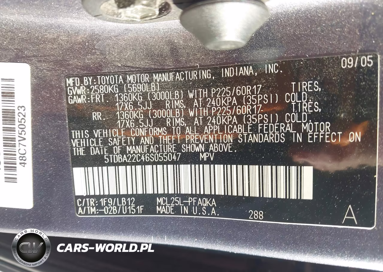 2006 Toyota Sienna Xle Limited VIN:5TDBA22C46S055047 - 9
