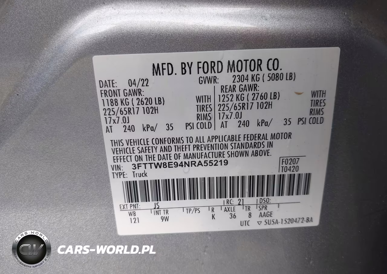 2022 Ford Maverick Xl VIN:3FTTW8E94NRA55219 - 9