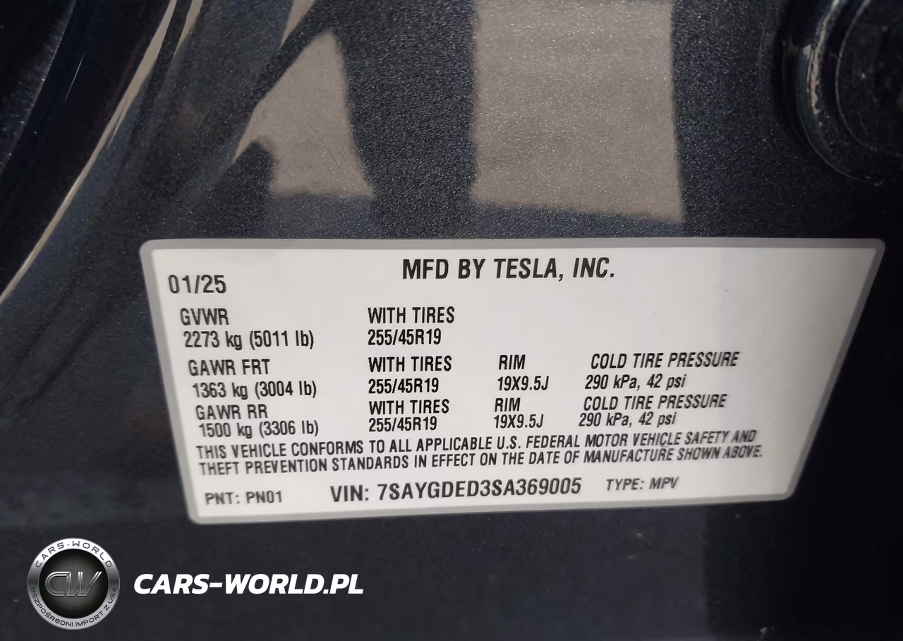 2025 Tesla Model Y Long Range Dual Motor Rear-Wheel Drive VIN:7SAYGDED3SA369005 - 9