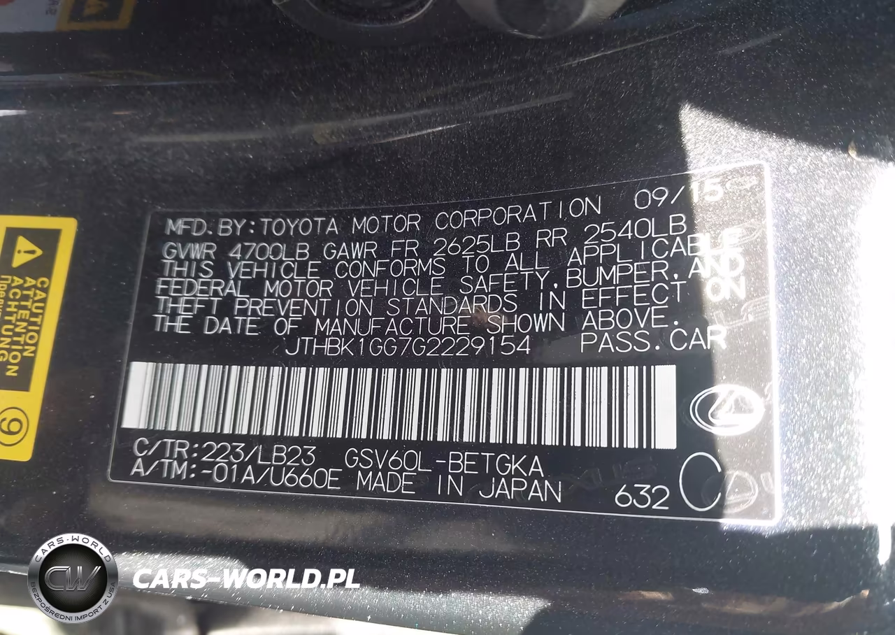 2016 Lexus Es 350 VIN:JTHBK1GG7G2229154 - 9