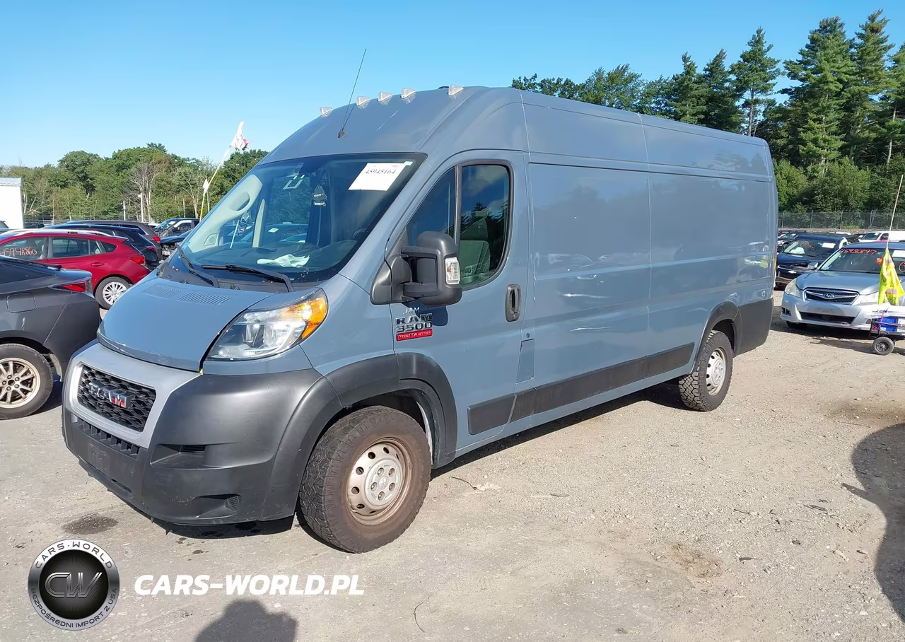 2019 Ram Promaster 3500 Cargo Van High Roof 159 Wb Ext VIN:3C6URVJG7KE554461 - 2