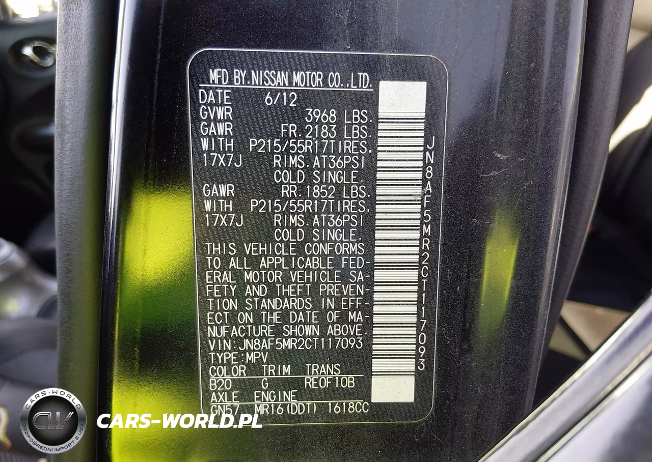 2012 Nissan Juke Sl VIN:JN8AF5MR2CT117093 - 9