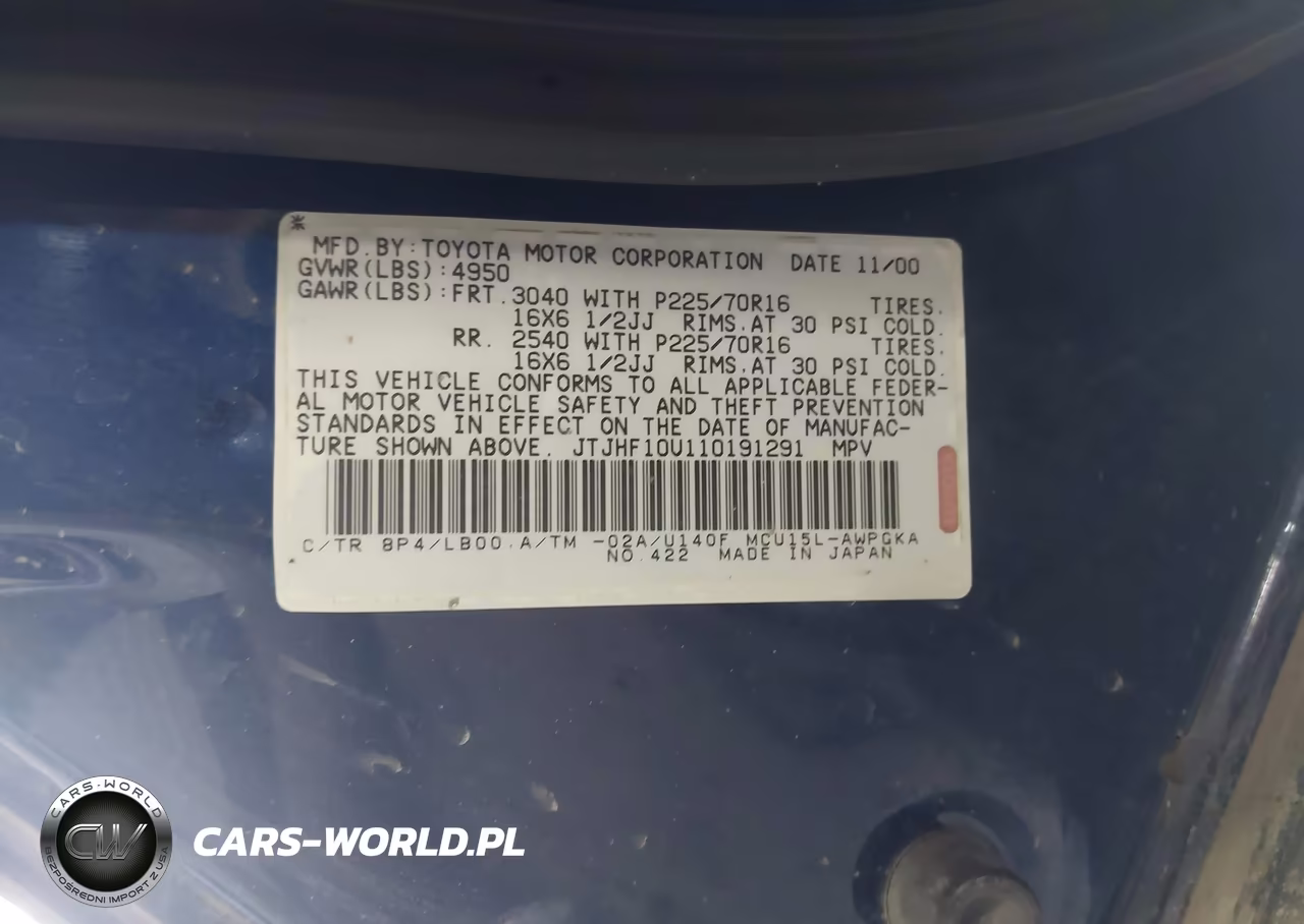 2001 Lexus Rx 300 VIN:JTJHF10U110191291 - 9