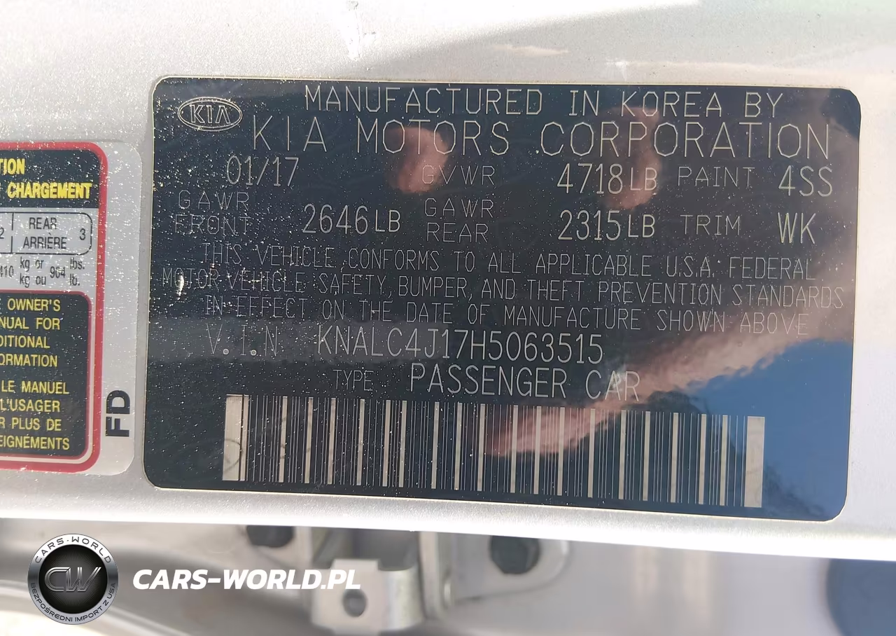 2017 Kia Cadenza Premium VIN:KNALC4J17H5063515 - 9