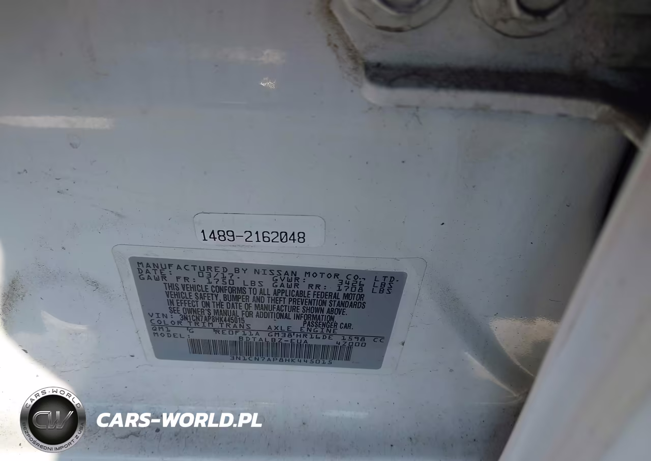 2017 Nissan Versa S-S Plus-Sv-Sl VIN:3N1CN7AP8HK445015 - 9