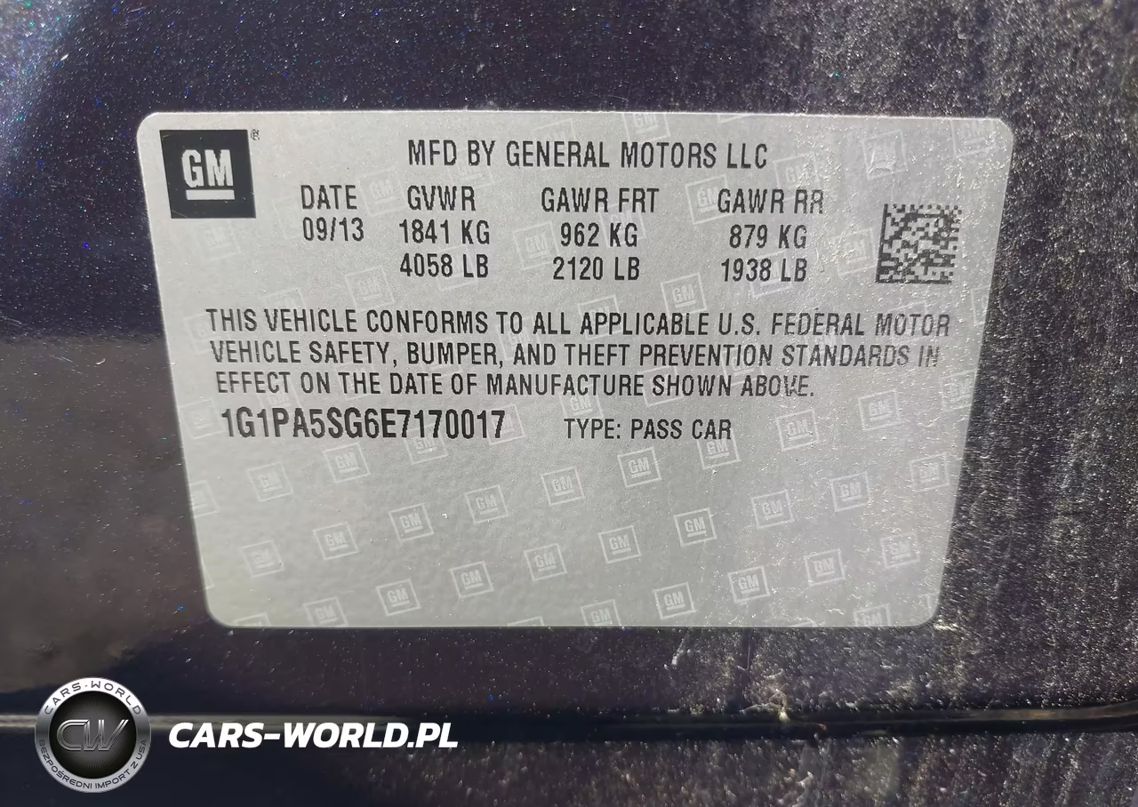 2014 Chevrolet Cruze Ls Auto VIN:1G1PA5SG6E7170017 - 9