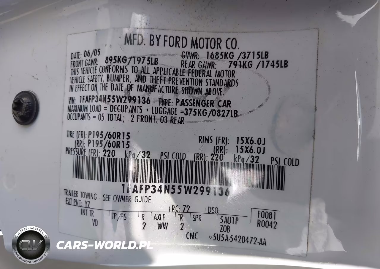 2005 Ford Focus Zx4 VIN:1FAFP34N55W299136 - 9