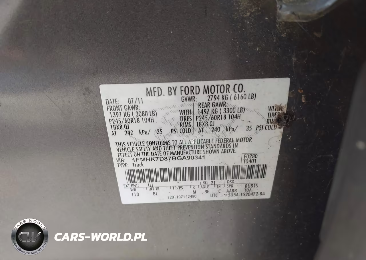 2011 Ford Explorer Xlt VIN:1FMHK7D87BGA90341 - 9