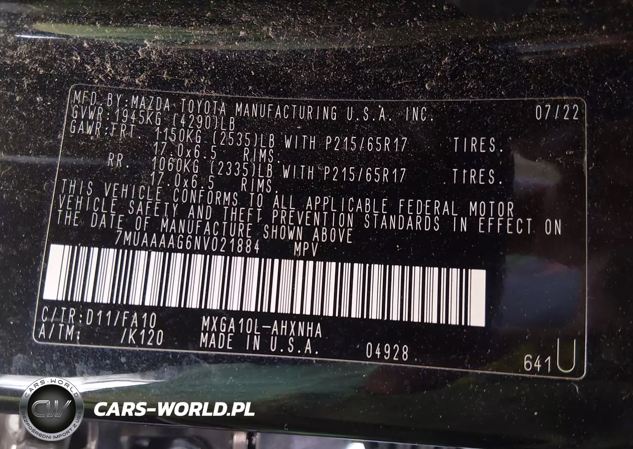 2022 Toyota Corolla Cross L VIN:7MUAAAAG6NV021884 - 9