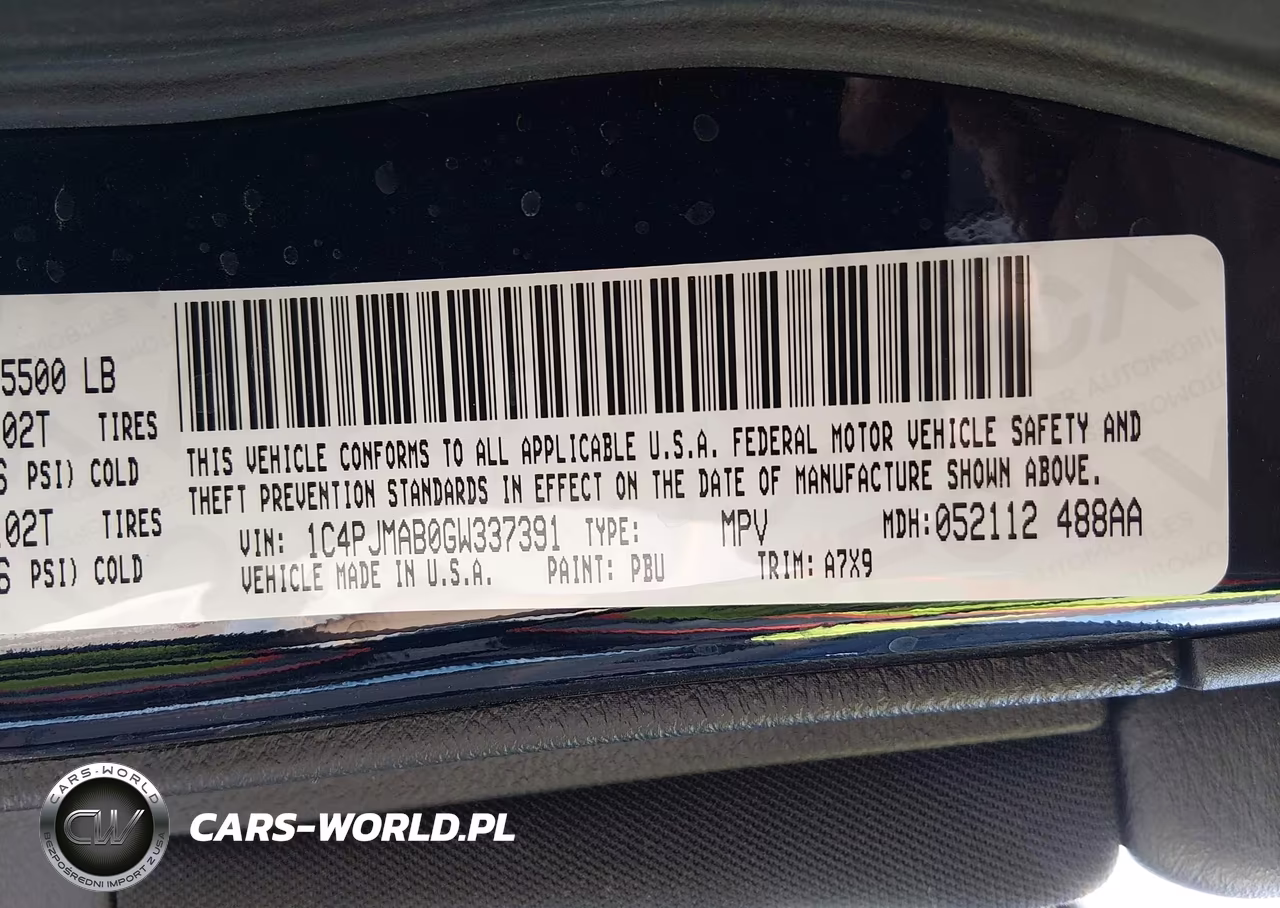 2016 Jeep Cherokee Sport VIN:1C4PJMAB0GW337391 - 9