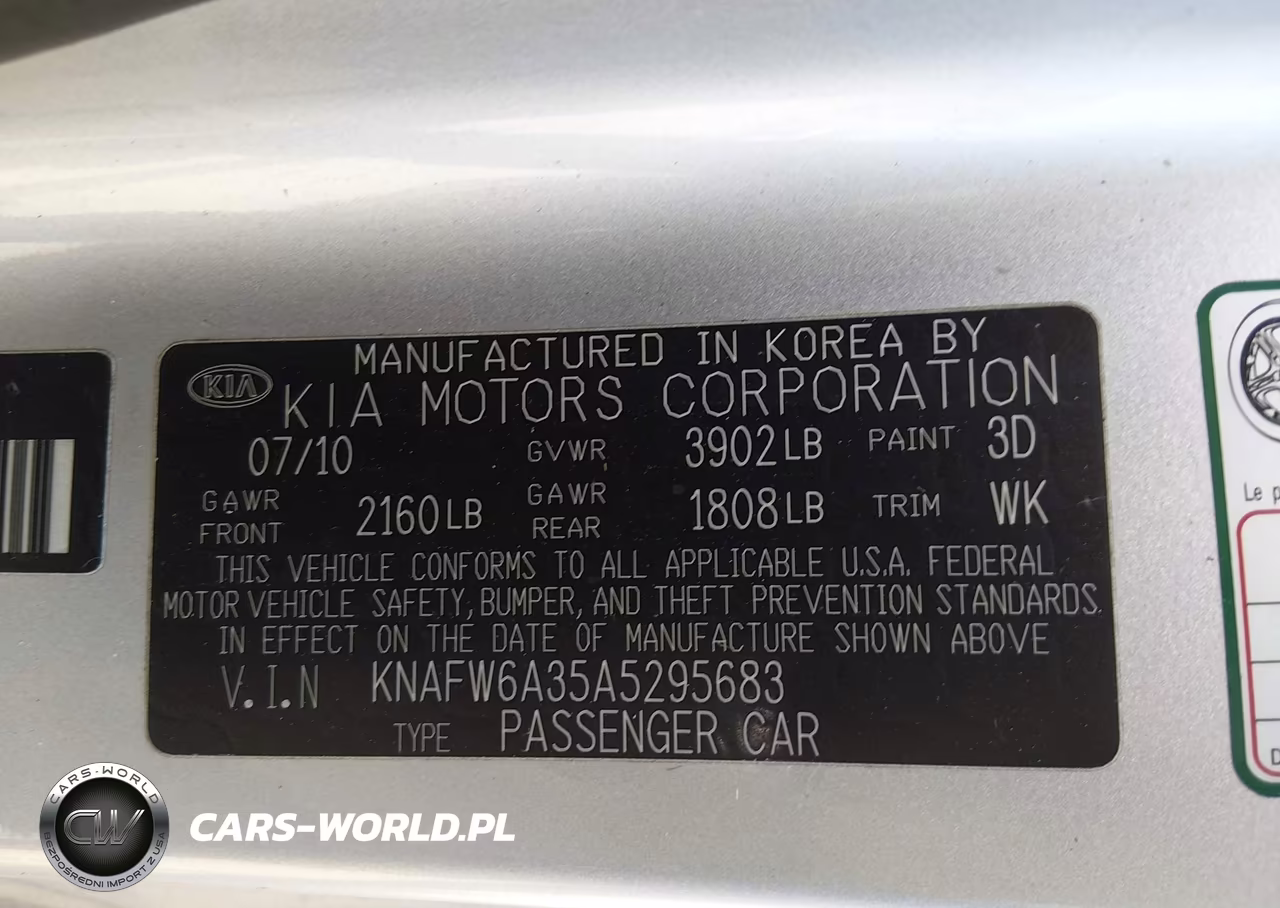 2010 Kia Forte Koup Sx VIN:KNAFW6A35A5295683 - 9
