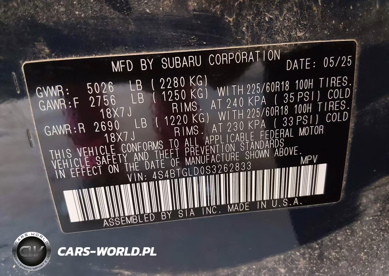 2025 Subaru Outback Onyx Edition Xt VIN:4S4BTGLD0S3262833 - 9