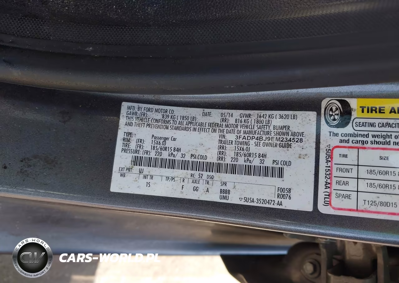 2014 Ford Fiesta Se VIN:3FADP4BJ9EM234528 - 9