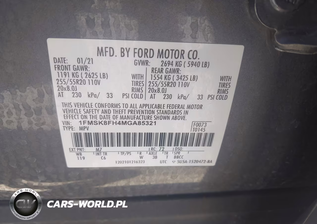 2021 Ford Explorer Limited VIN:1FMSK8FH4MGA85321 - 9