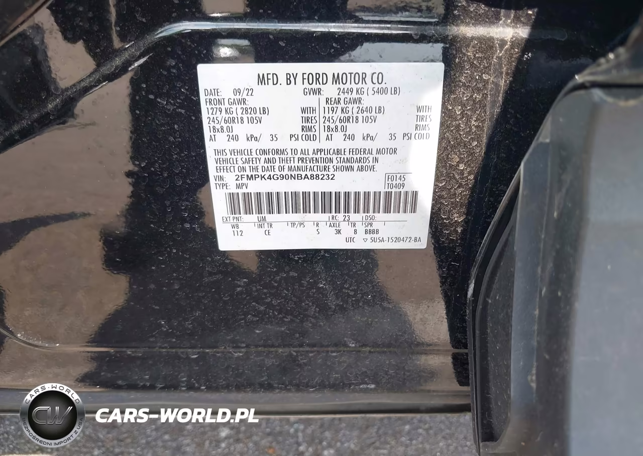 2022 Ford Edge Se VIN:2FMPK4G90NBA88232 - 9
