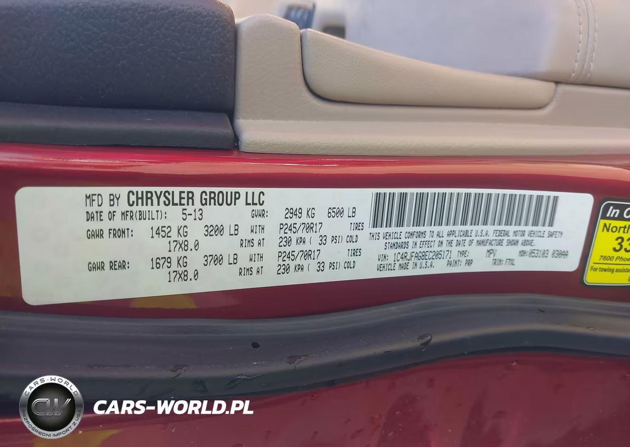 2014 Jeep Grand Cherokee Laredo VIN:1C4RJFAG8EC205171 - 9