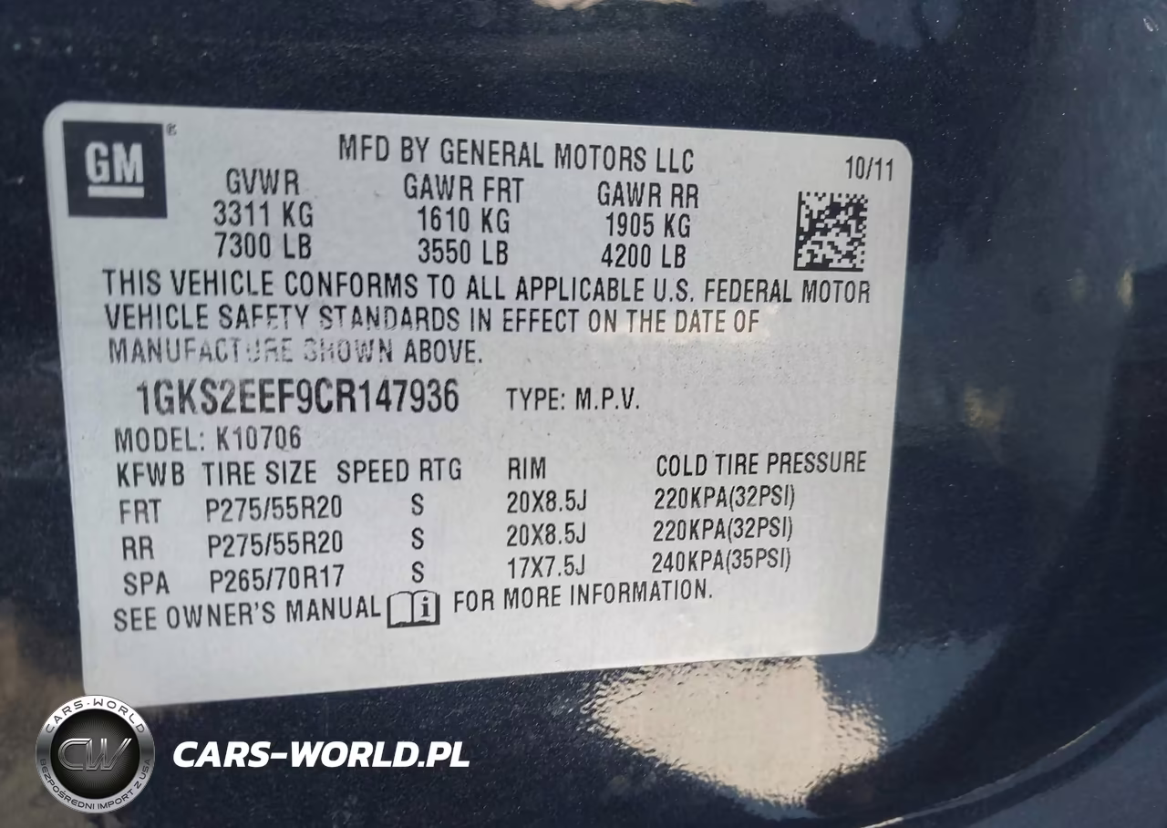 2012 GMC Yukon Denali VIN:1GKS2EEF9CR147936 - 9