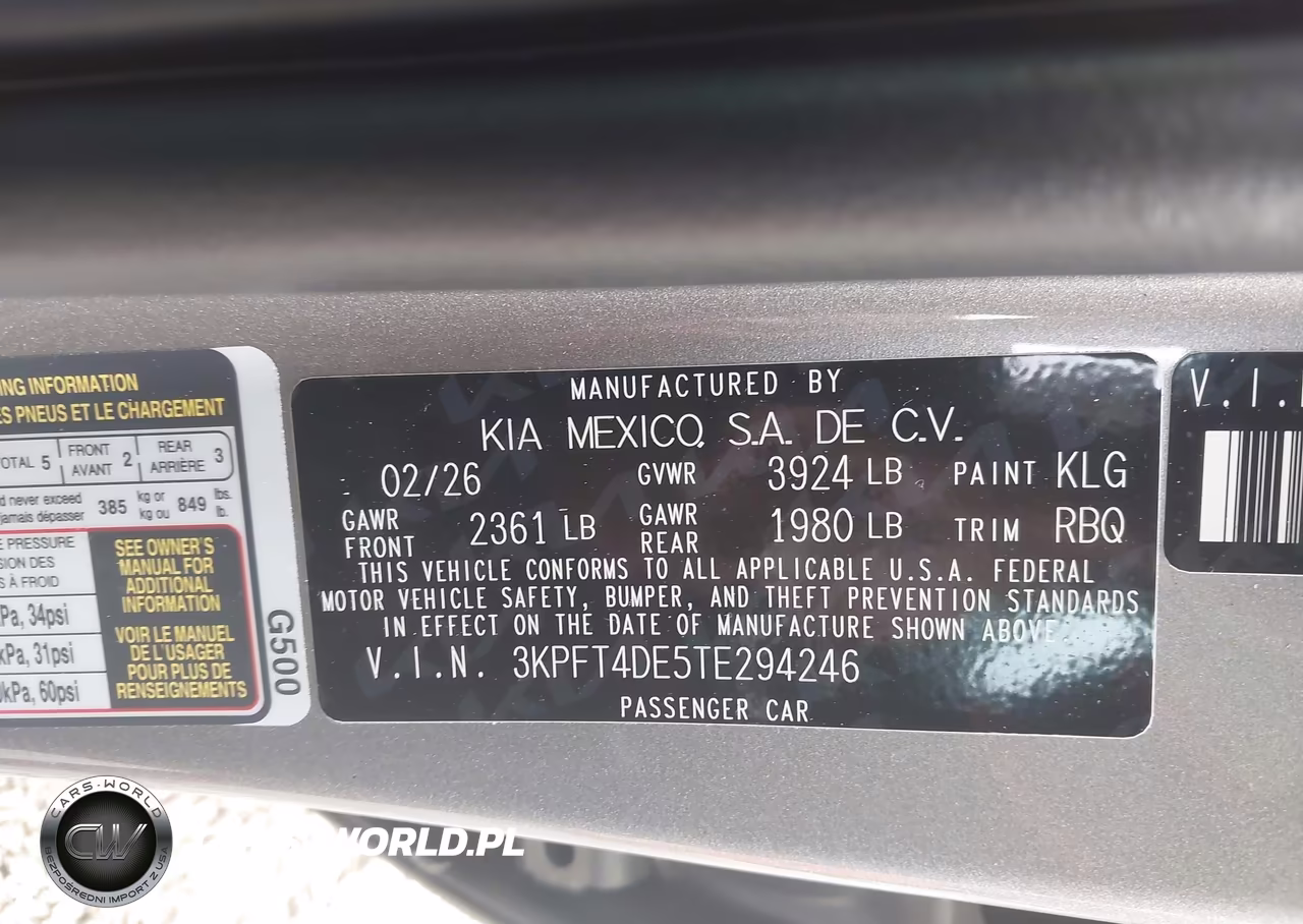 2026 Kia K4 Lxs VIN:3KPFT4DE5TE294246 - 9