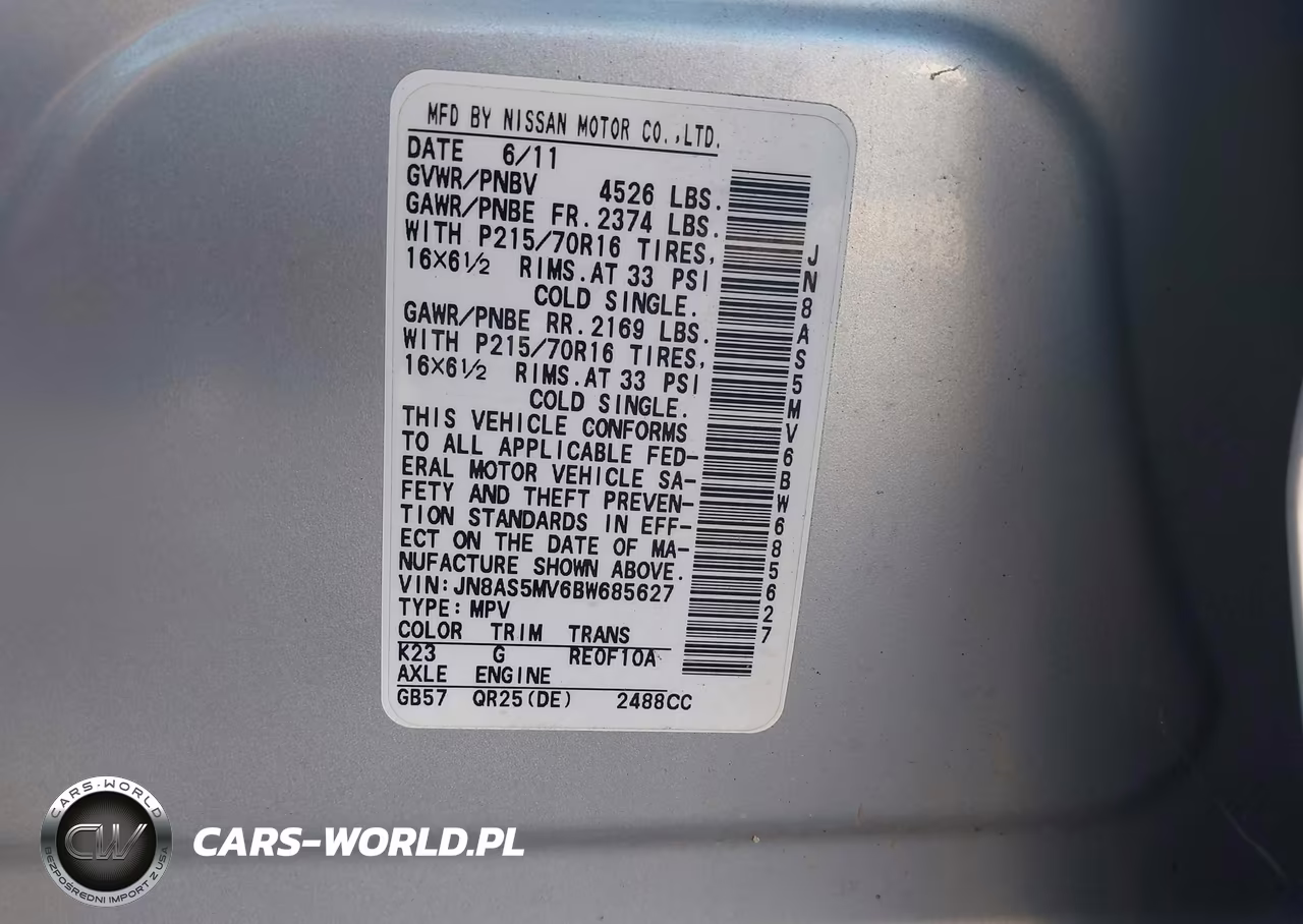 2011 Nissan Rogue S VIN:JN8AS5MV6BW685627 - 9