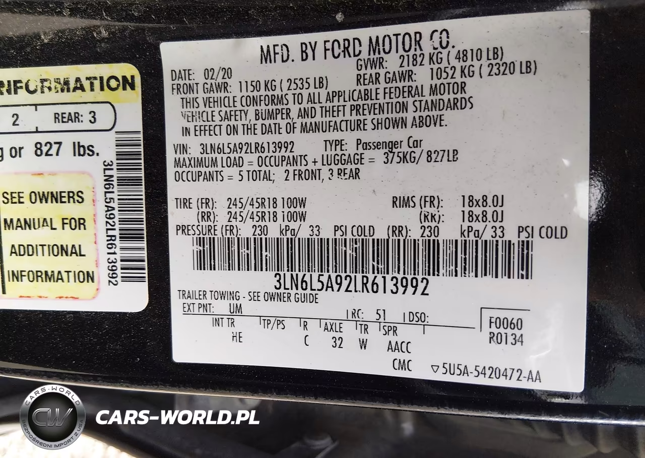 2020 Lincoln Mkz Standard VIN:3LN6L5A92LR613992 - 9