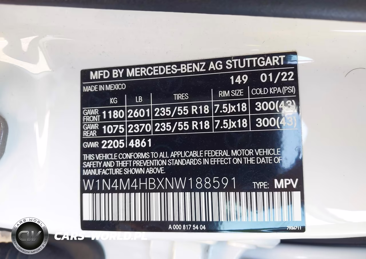 2022 Mercedes-Benz Glb 250 4Matic VIN:W1N4M4HBXNW188591 - 9