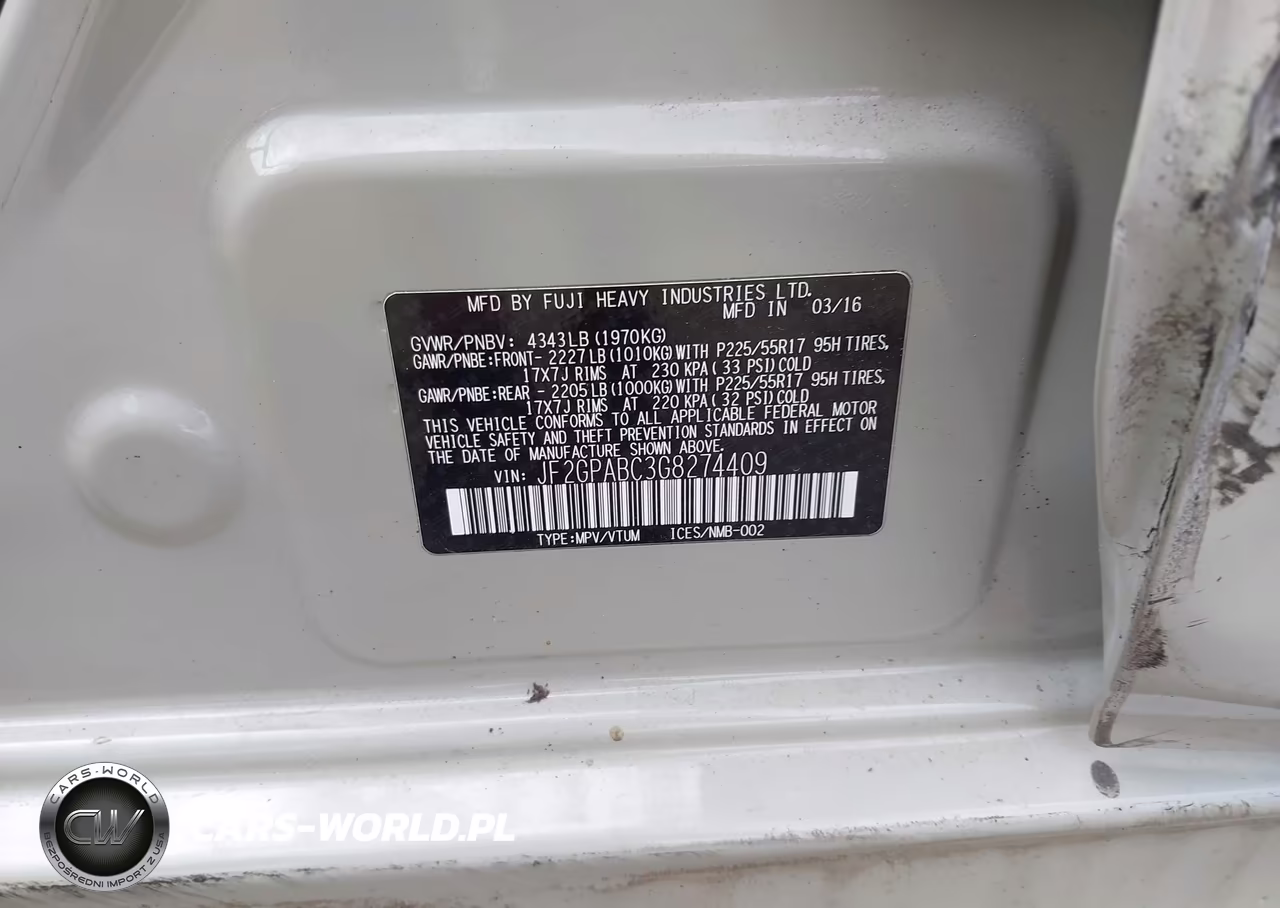 2016 Subaru Crosstrek 2.0I Premium VIN:JF2GPABC3G8274409 - 9
