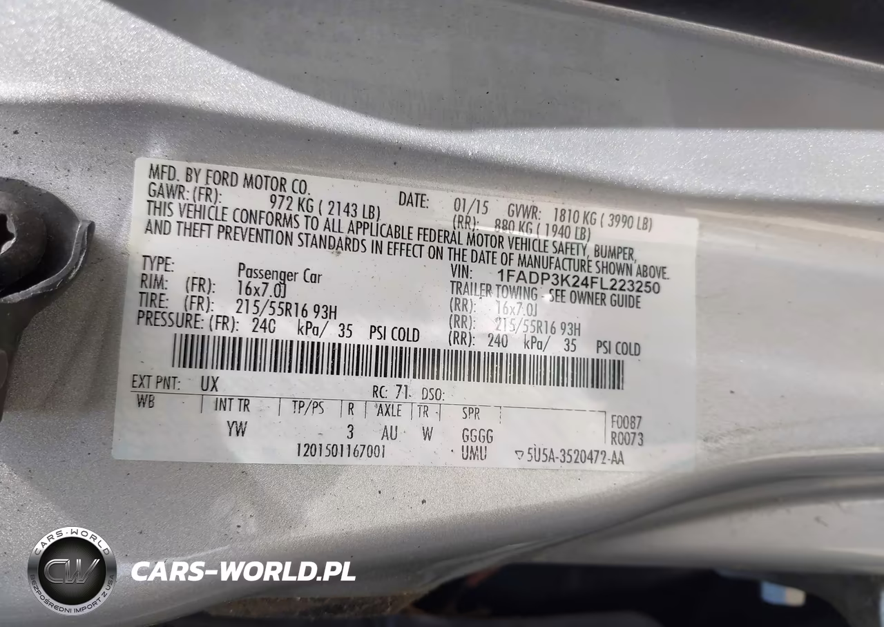 2015 Ford Focus Se VIN:1FADP3K24FL223250 - 9