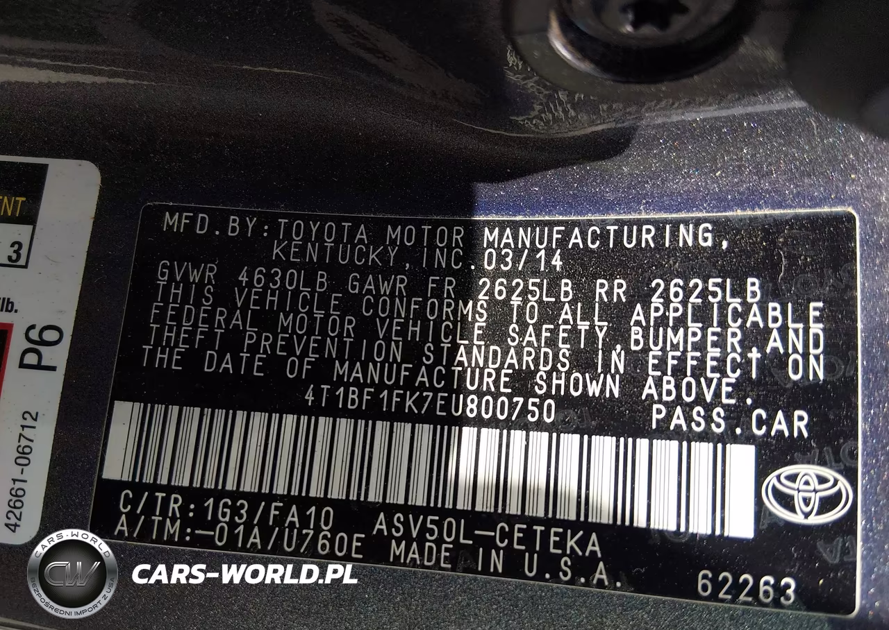 2014 Toyota Camry L VIN:4T1BF1FK7EU800750 - 9