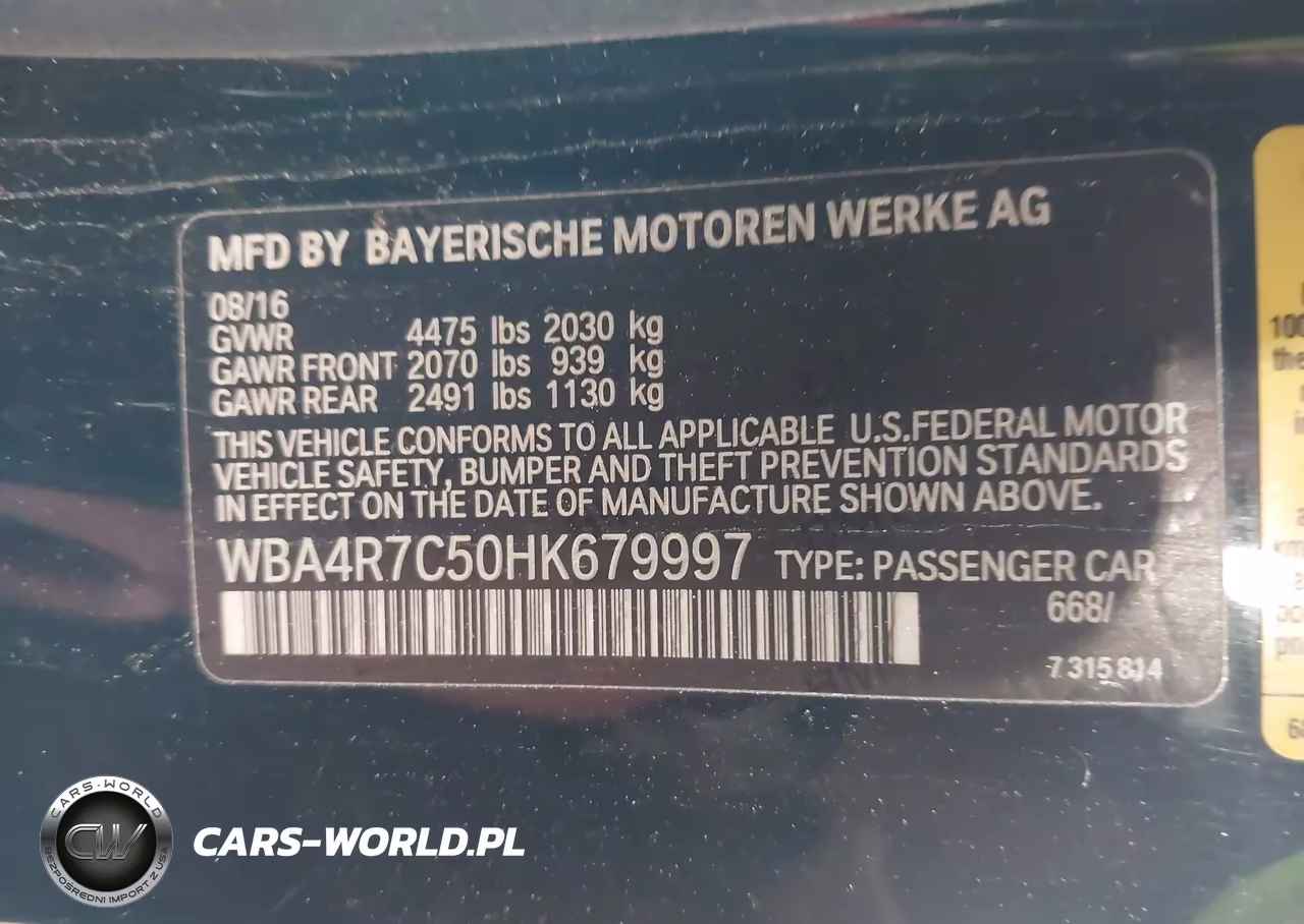 2017 BMW 430I VIN:WBA4R7C50HK679997 - 9