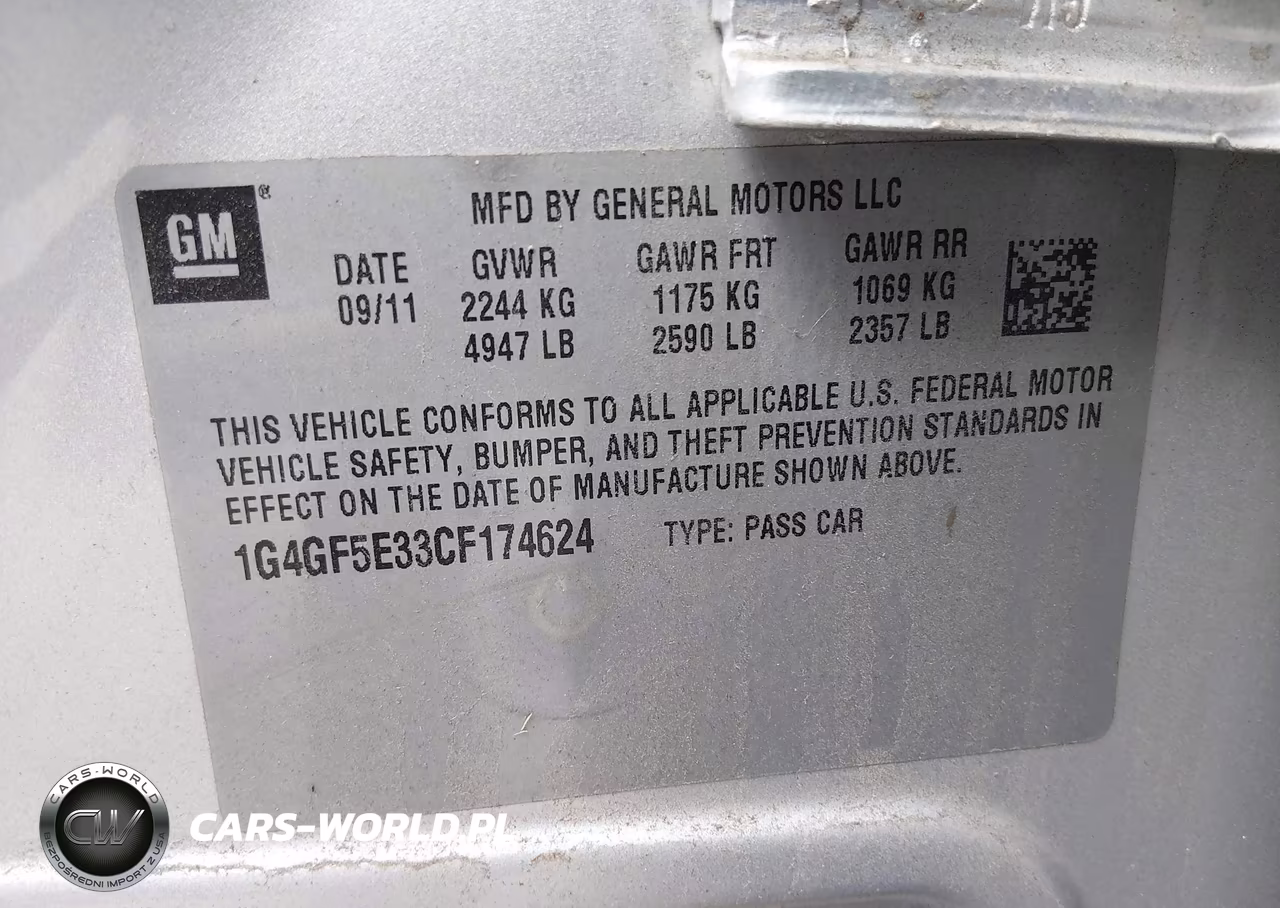 2012 Buick Lacrosse Premium 2 Group VIN:1G4GF5E33CF174624 - 9