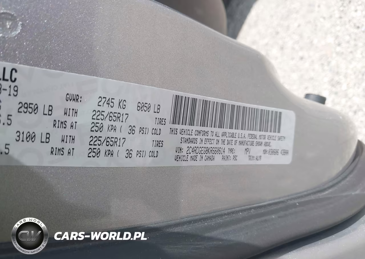 2019 Dodge Grand Caravan Gt VIN:2C4RDGEG8KR660614 - 9