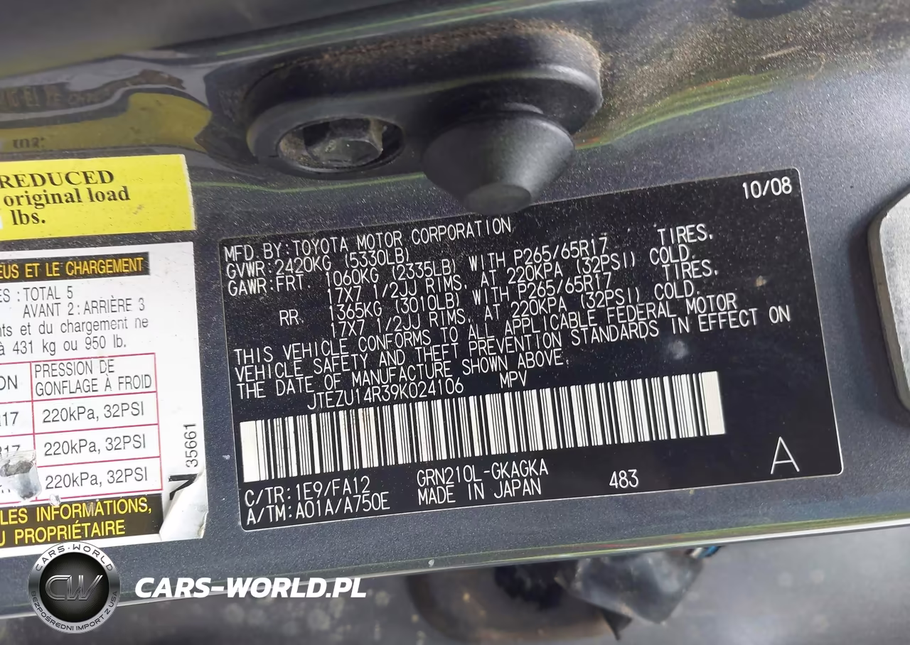 2009 Toyota 4Runner Sr5 V6 VIN:JTEZU14R39K024106 - 9
