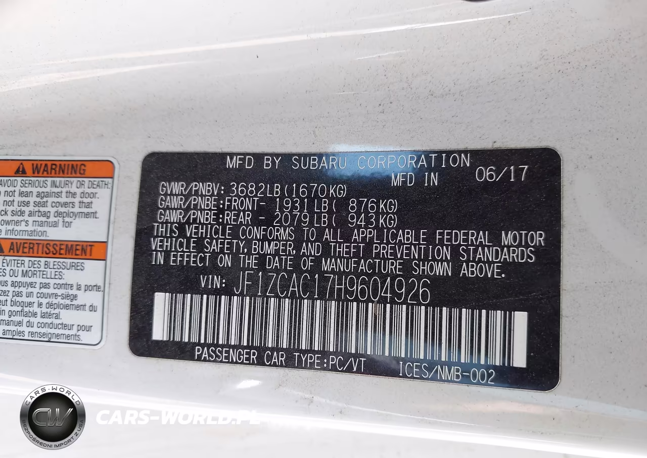 2017 Subaru Brz Limited VIN:JF1ZCAC17H9604926 - 9