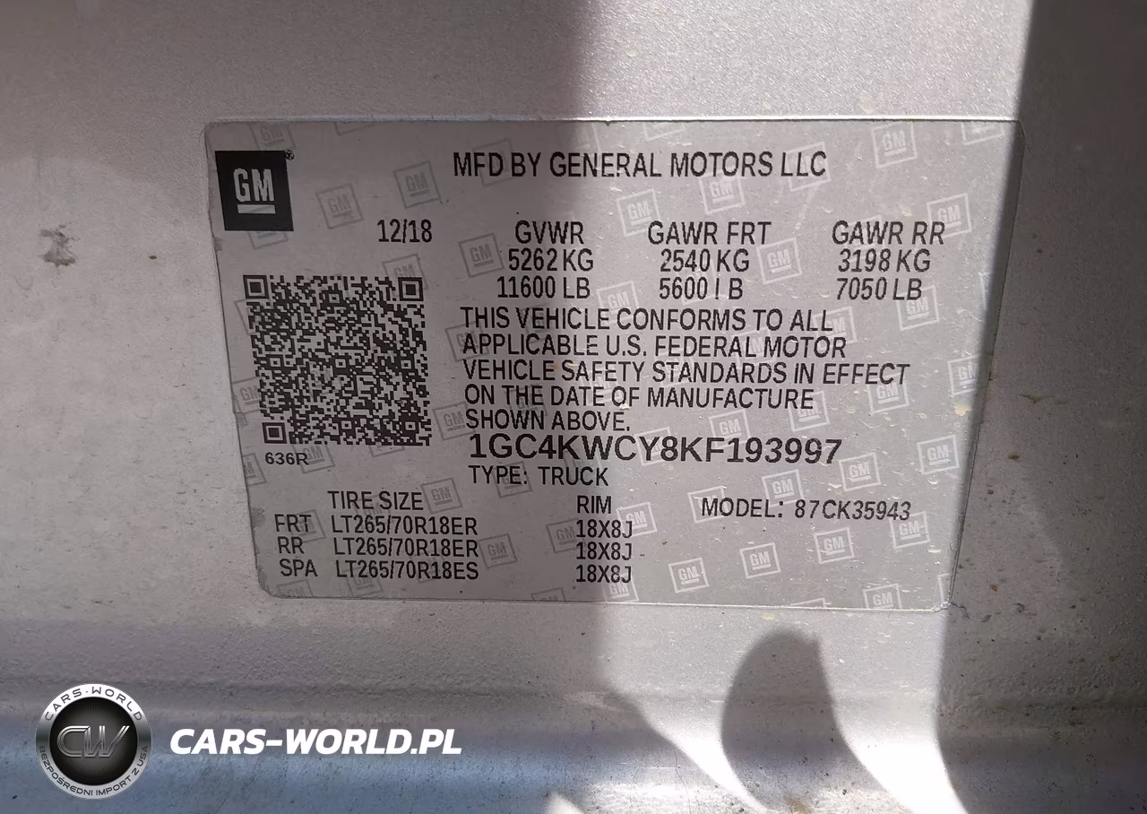 2019 Chevrolet Silverado 3500Hd Lt VIN:1GC4KWCY8KF193997 - 9