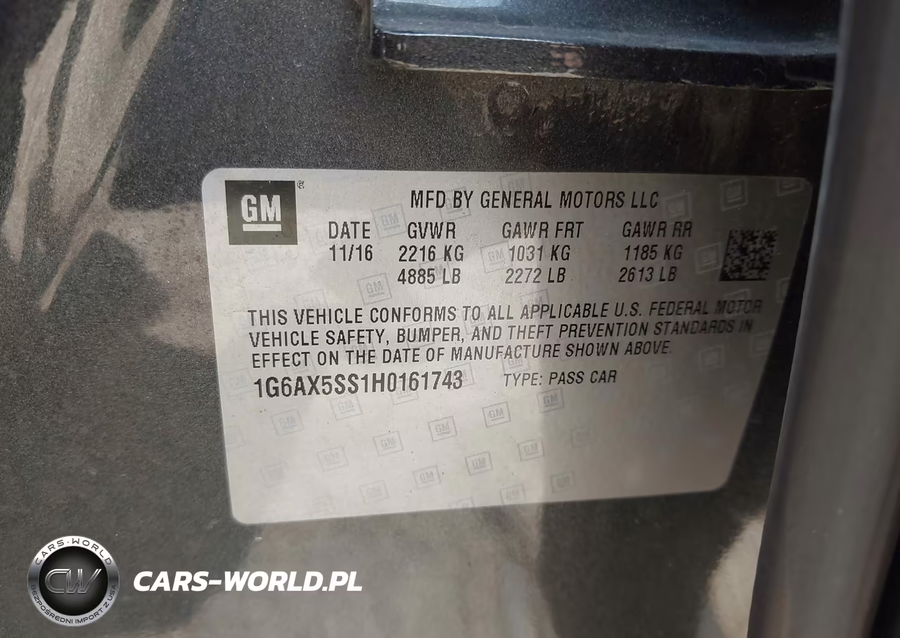 2017 Cadillac Cts Luxury VIN:1G6AX5SS1H0161743 - 9