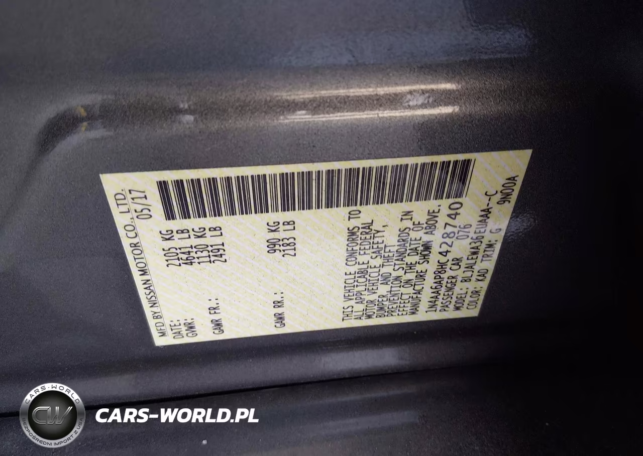 2017 Nissan Maxima 3.5 Sl VIN:1N4AA6AP8HC428740 - 9