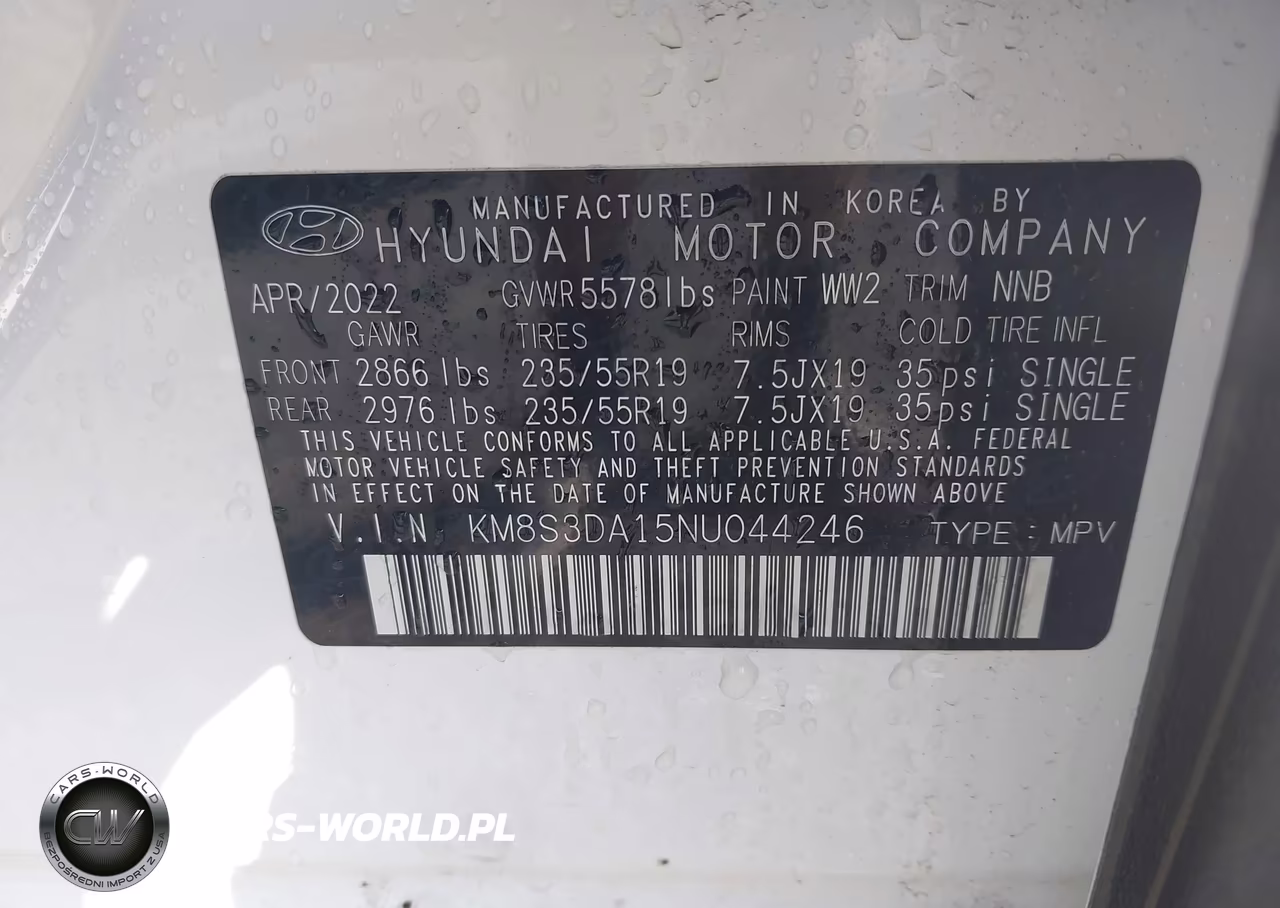 2022 Hyundai Santa Fe Hybrid Sel Premium VIN:KM8S3DA15NU044246 - 9