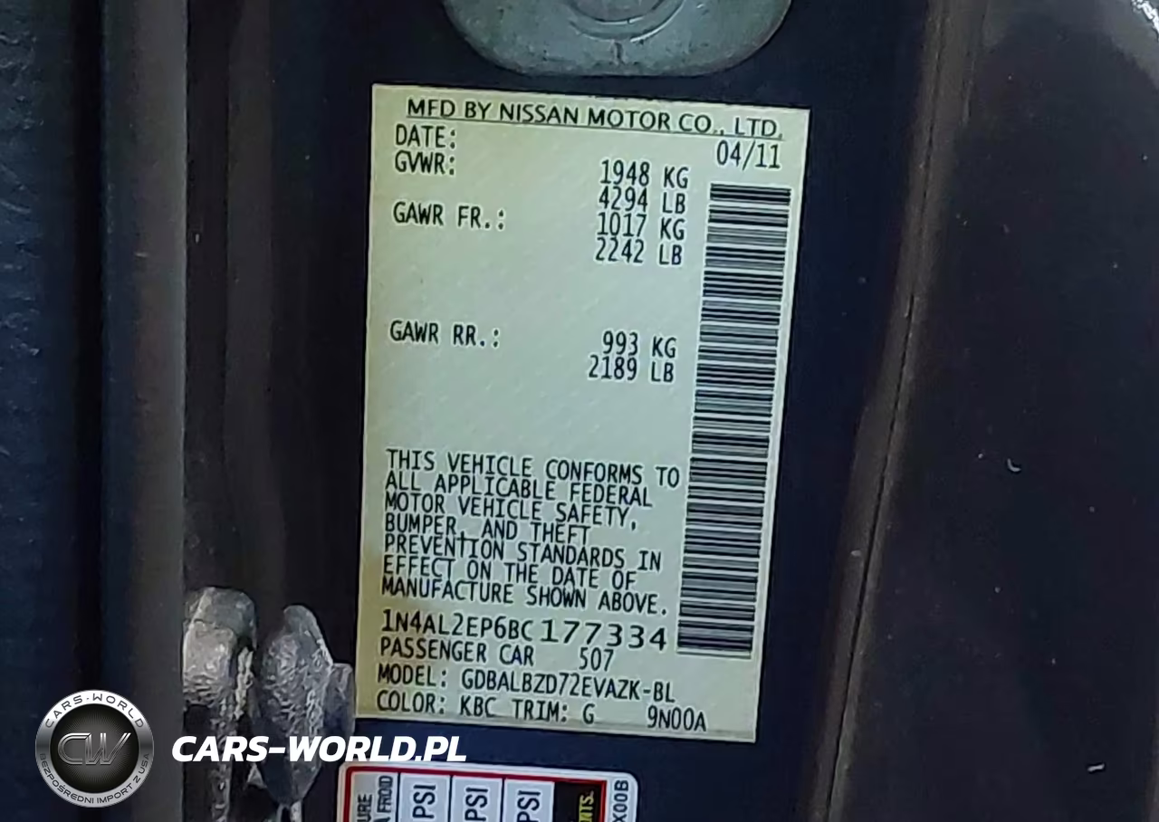 2011 Nissan Altima 2.5 S VIN:1N4AL2EP6BC177334 - 9
